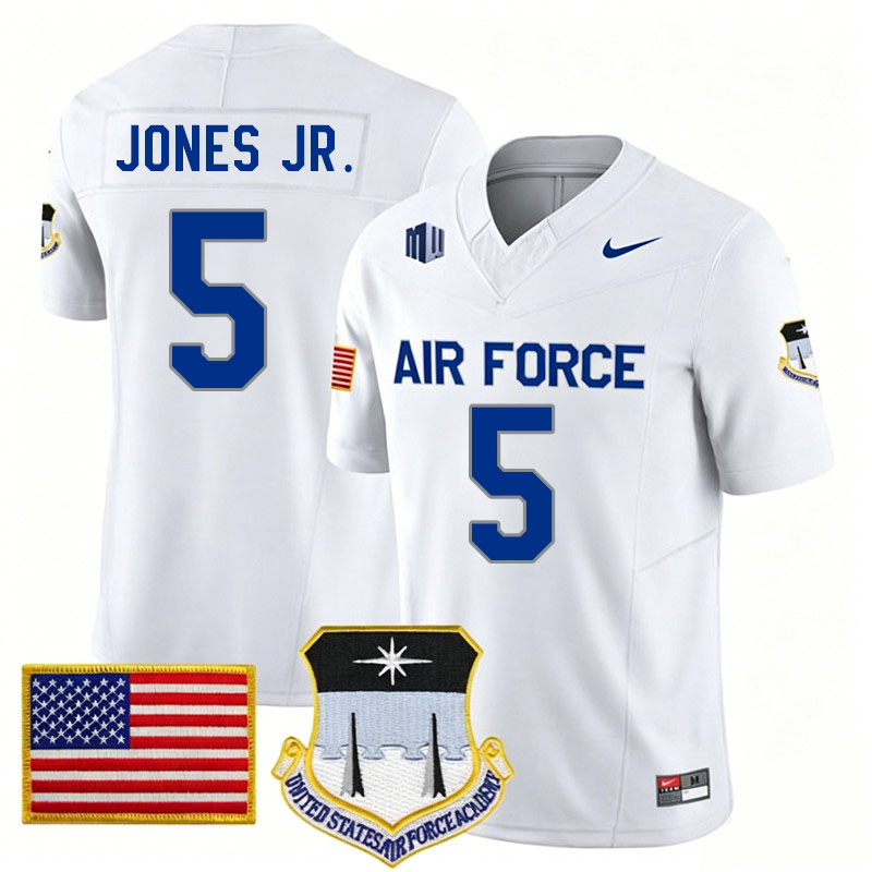 Air Force Falcons #5 Roger Jones Jr. College Football Jerseys,Uniforms-White